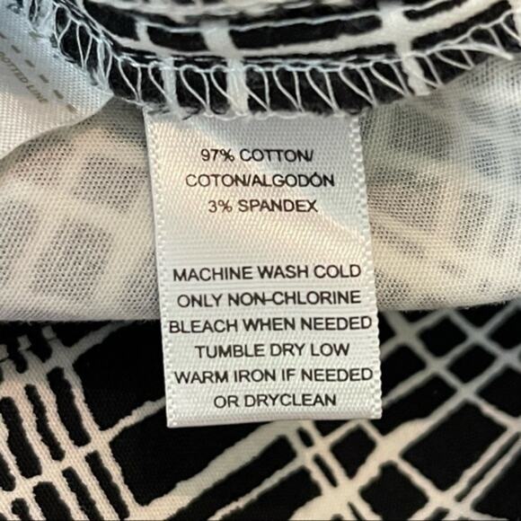 Loft Black White Ankle Pants Size 8 - Picture 7 of 9